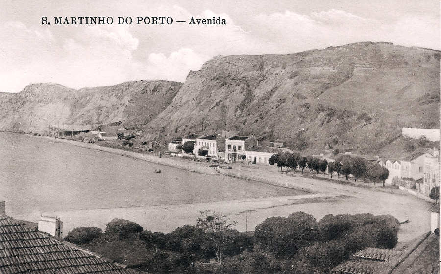 Historic pictures Sao Martinho do Porto pier Silver Coast Portugal