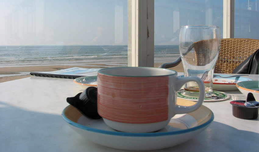 Portugal Realty coffee at the beach