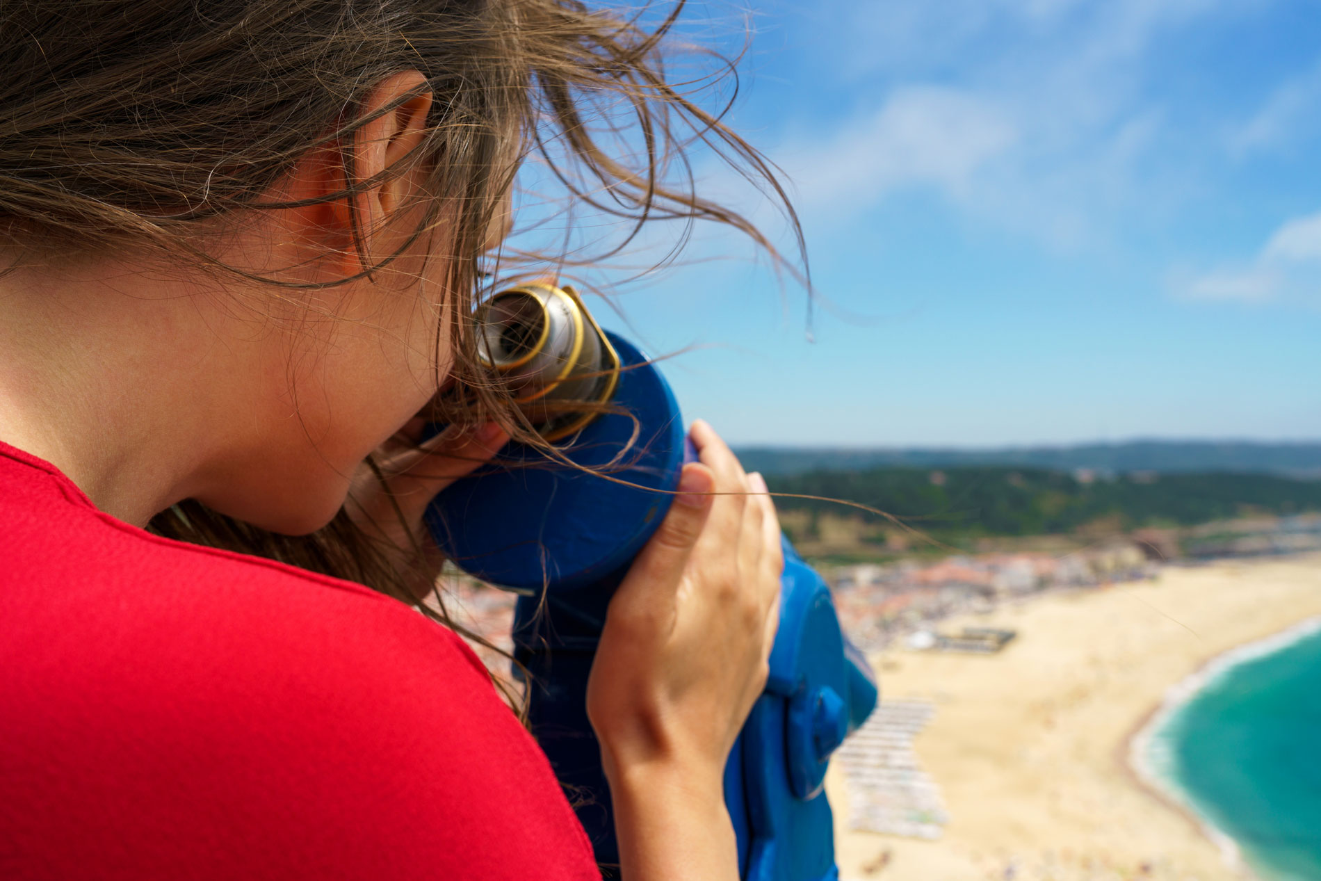 Moving to Portugal from France view from Nazare beach lookout point