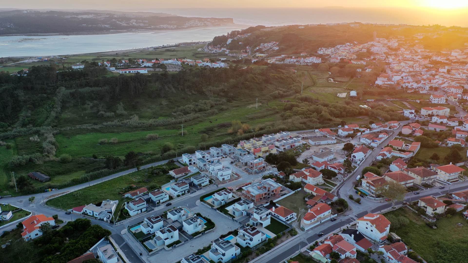 Aerial view of Foz Residence Apartnets buitl by Presprop Portugal Construction 1920x1080