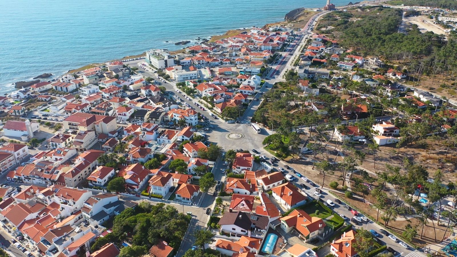 Aerial view of São Pedro de Moel in Portugal