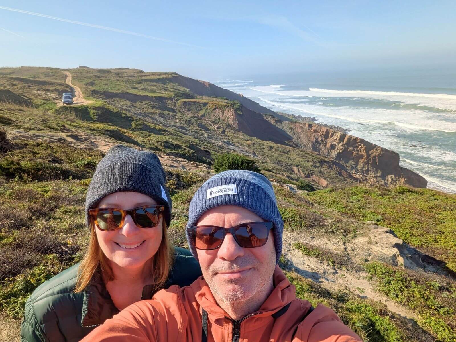Steve and Angela from the USA at Foz do Arelho in Portugal