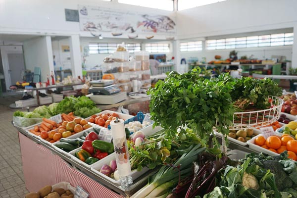 Fruit and vegetable in the Mercado Municipal of Alfeizerao
