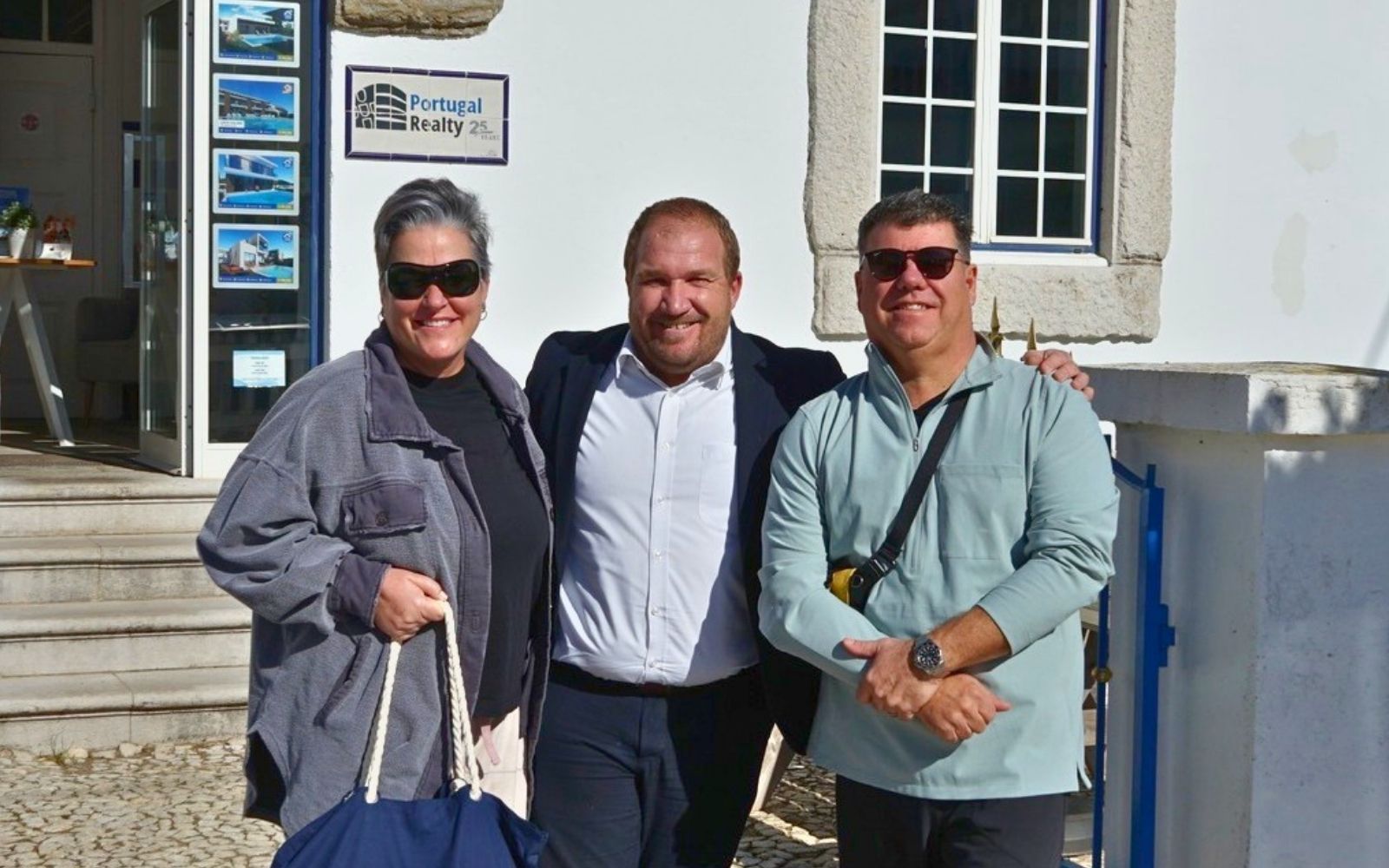 Dylan with Canadian clients Jeff and Amy who pruchased an apartment in Salir do Porto Portugal