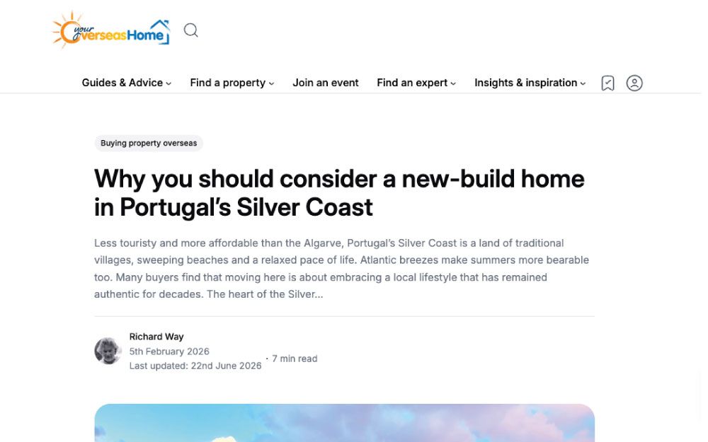 Why you should consider a new-build home in Portugal’s Silver Coast<br>youroverseashome.com<br>5 Feb. 2026